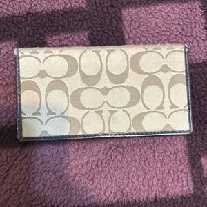 Elegant Beige Wallet with Signature Pattern